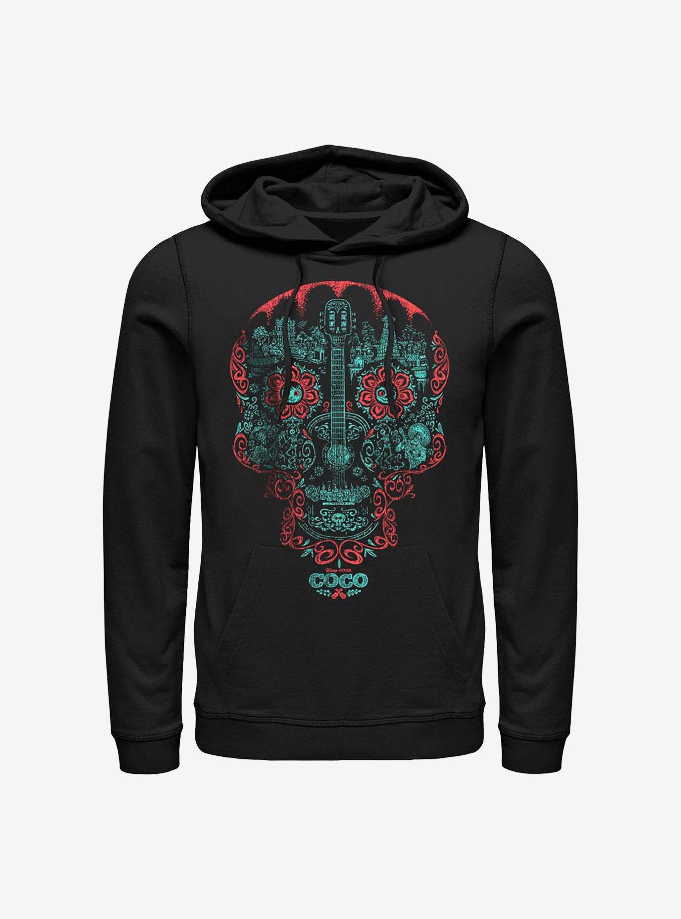 Disney Pixar Coco Craneo Muerto Hoodie, BLACK, hi-res