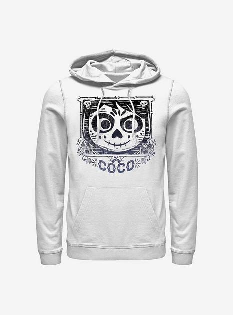 Disney Pixar Coco Face Frame Hoodie - WHITE | Hot Topic