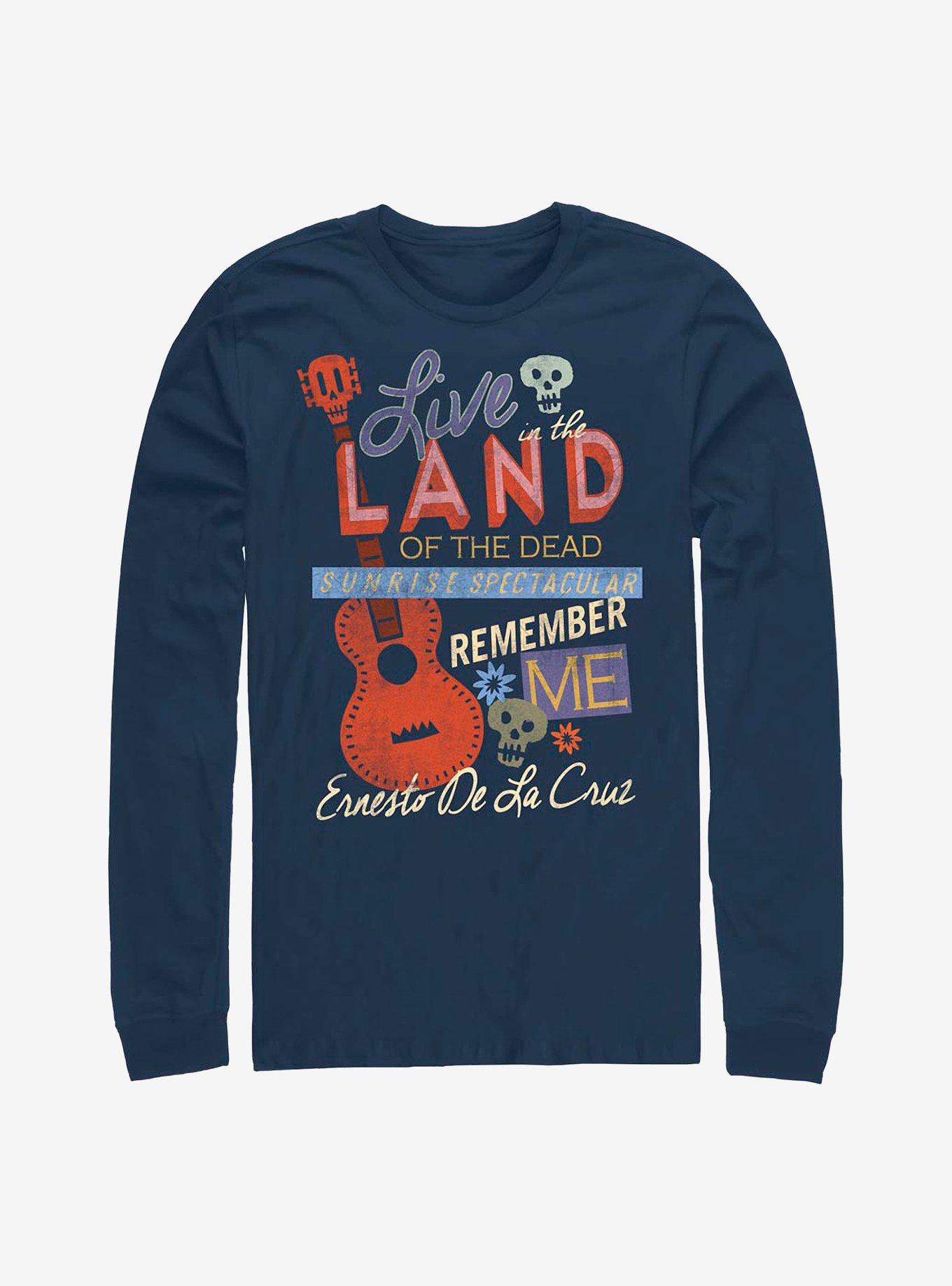 Disney Pixar Coco Live In The Land Of The Dead Long-Sleeve T-Shirt, NAVY, hi-res