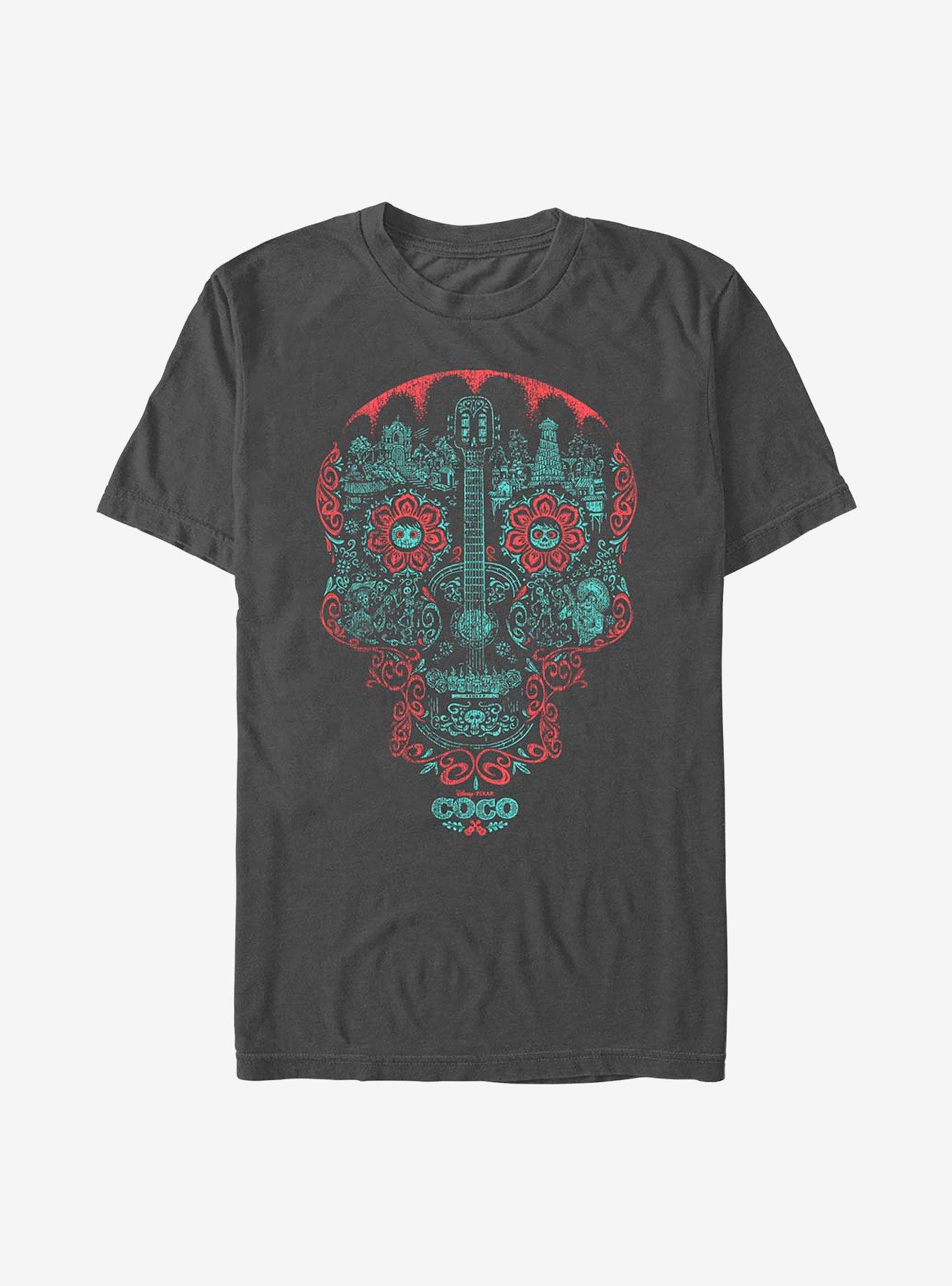 Disney Pixar Coco Craneo Muerto T-Shirt, CHARCOAL, hi-res