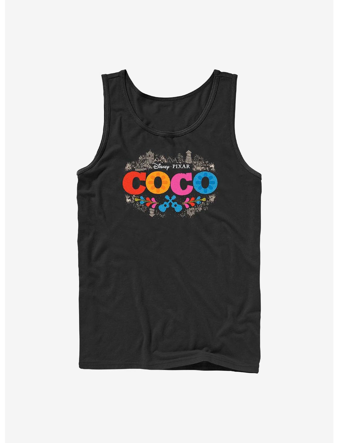 Disney Pixar Coco Artistic Logo Tank, BLACK, hi-res