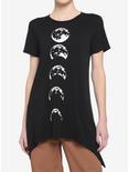 Moon Phase Shark Bite Girls T-Shirt, BLACK, hi-res