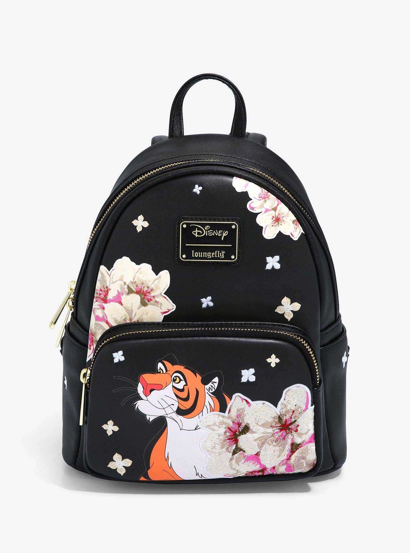 Loungefly Disney Aladdin Rajah Floral Mini Backpack BoxLunch Exclusive BoxLunch