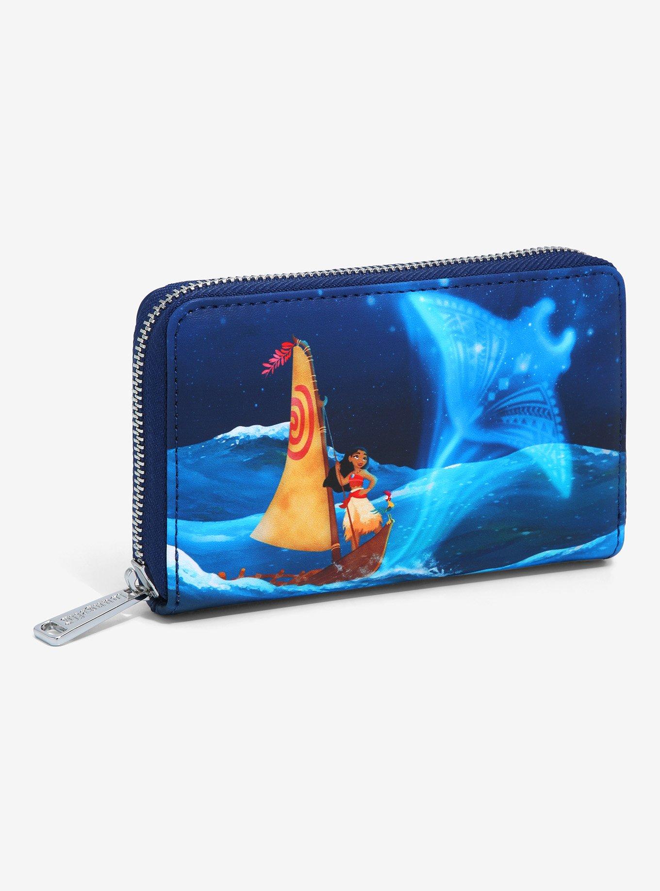 Loungefly Disney Moana Maui s Fish Hook Gramma Tala Stingray Small Zip Wallet BoxLunch