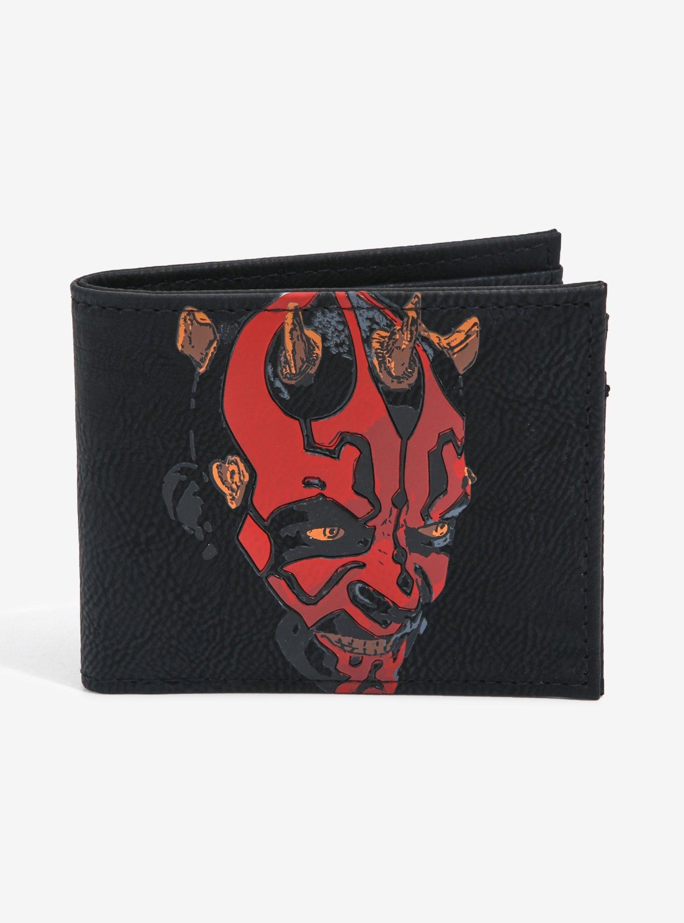 Buckle-Down Star Wars Darth Maul Wallet - Vegan Leather Zip Around With Wrist Strap