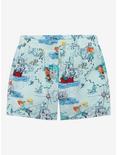 Disney Peter Pan Neverland Map Allover Print Shorts - BoxLunch Exclusive, MINT GREEN, hi-res