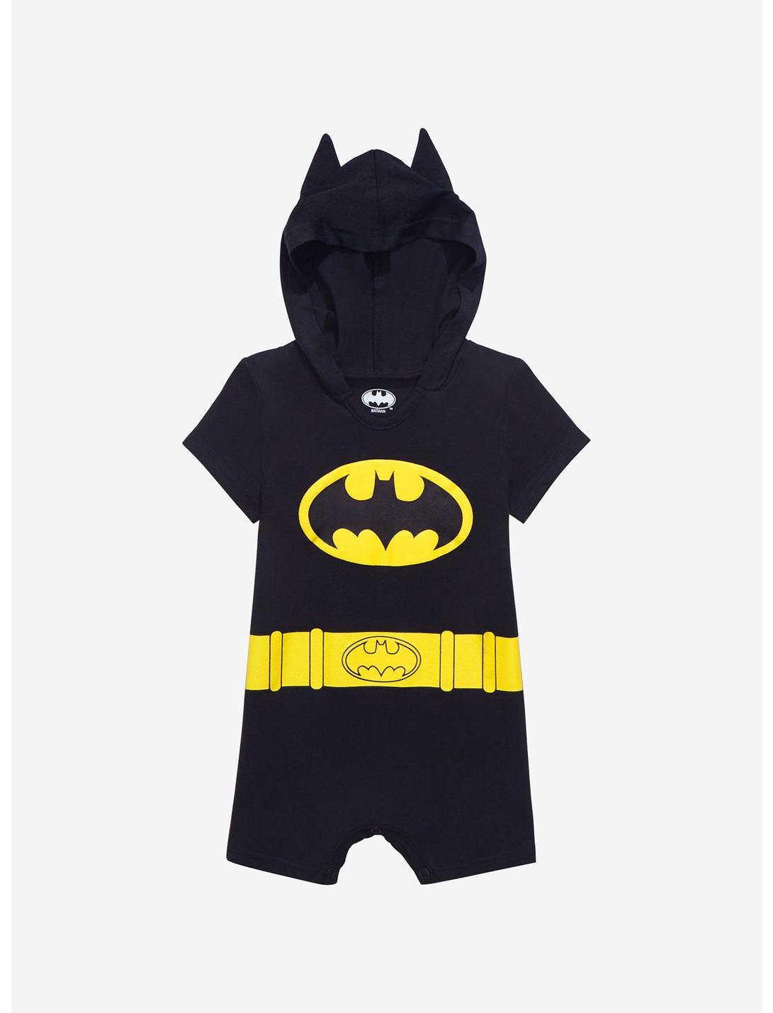 DC Comics Batman Outfit Infant One-Piece - BoxLunch Exclusive, BLACK, hi-res