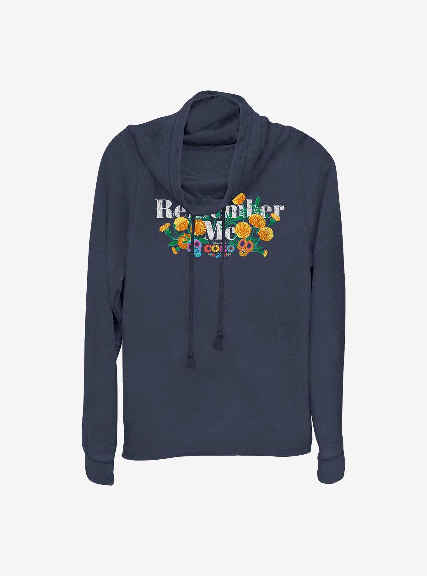 Disney Pixar Coco Remember Me Marigolds Cowlneck Long-Sleeve Girls Top, , hi-res
