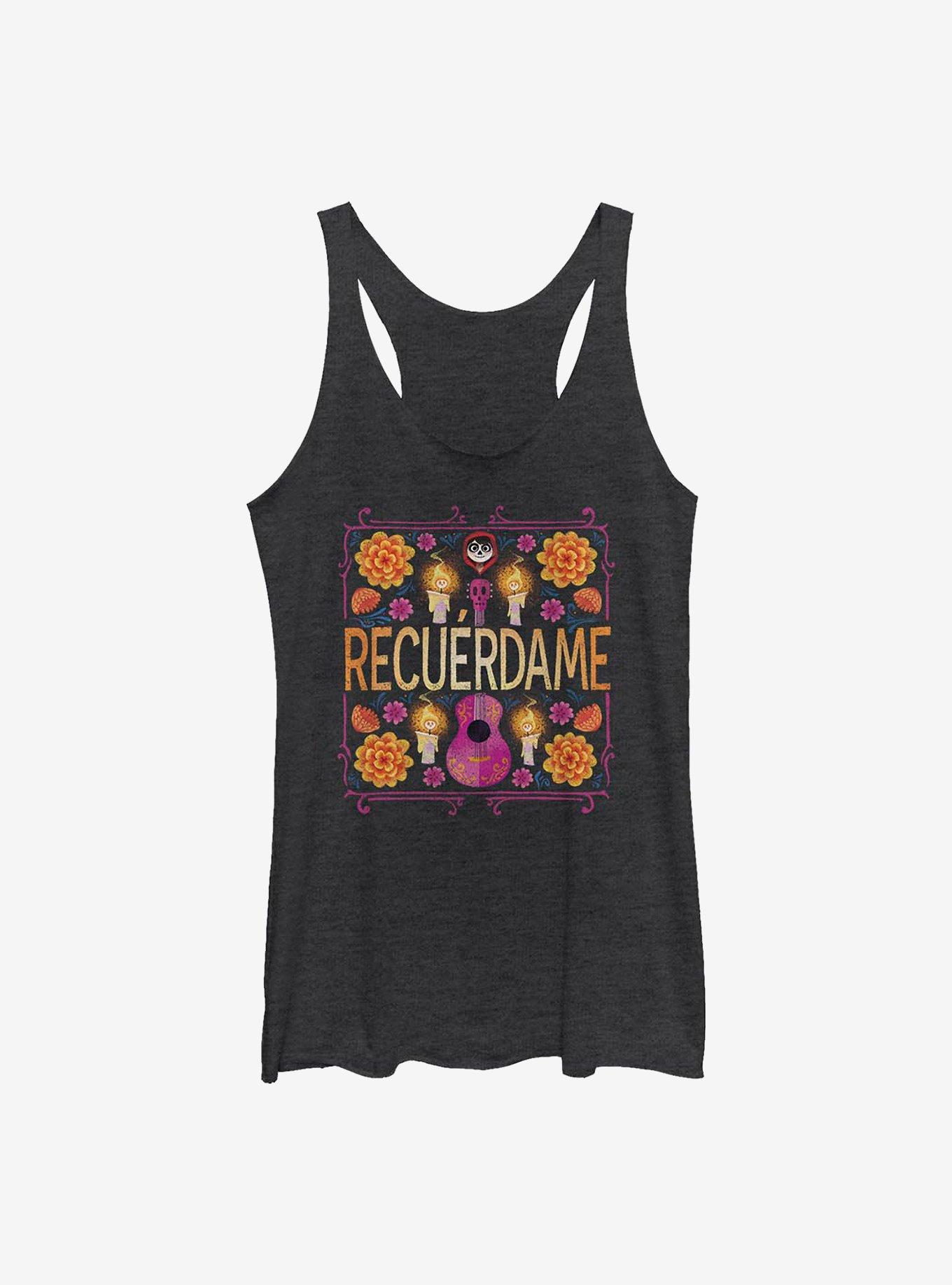 Disney Pixar Coco Recuerdame Girls Tank, BLK HTR, hi-res