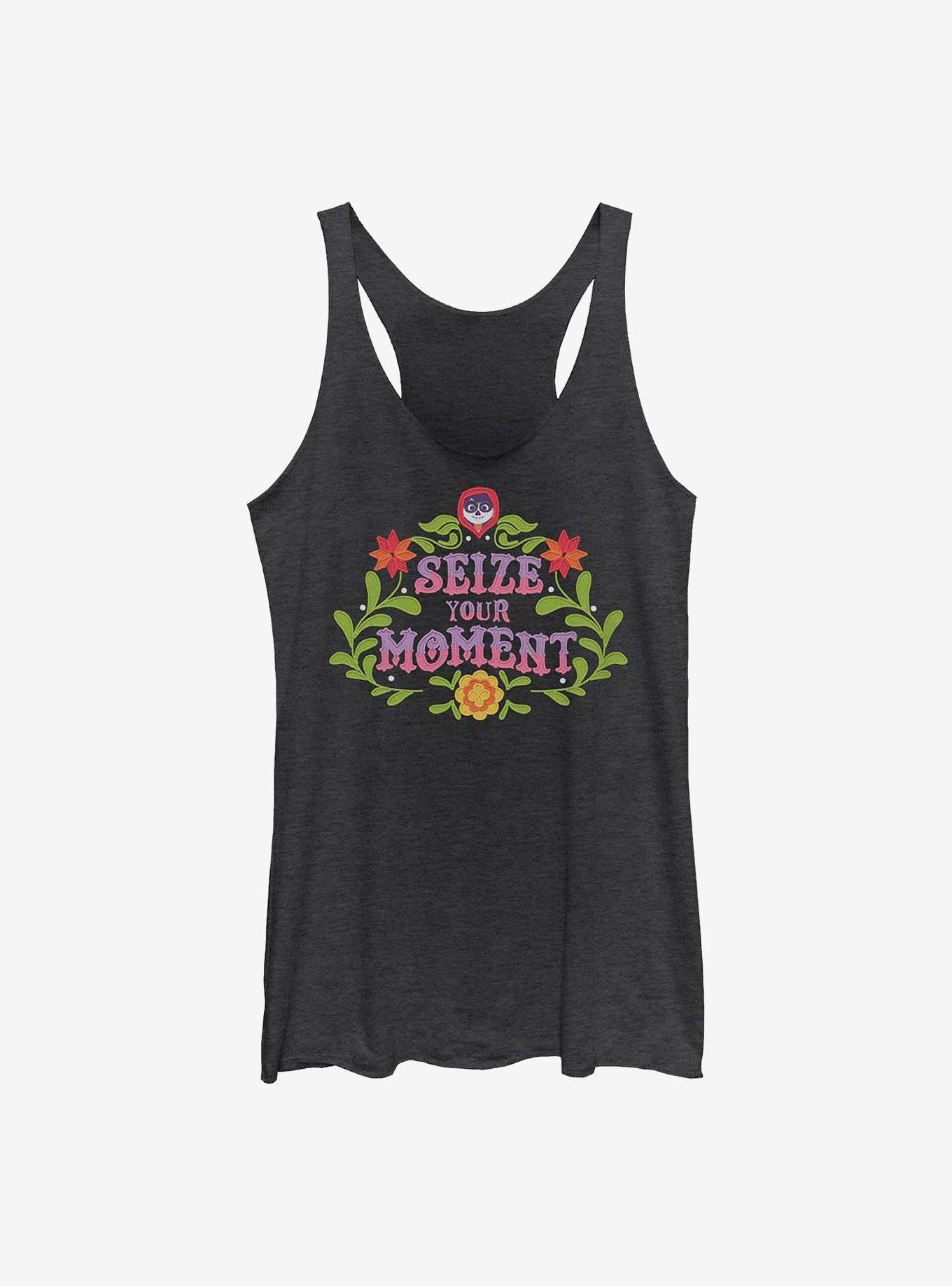 Disney Pixar Coco Seize Your Moment Emblem Girls Tank, BLK HTR, hi-res