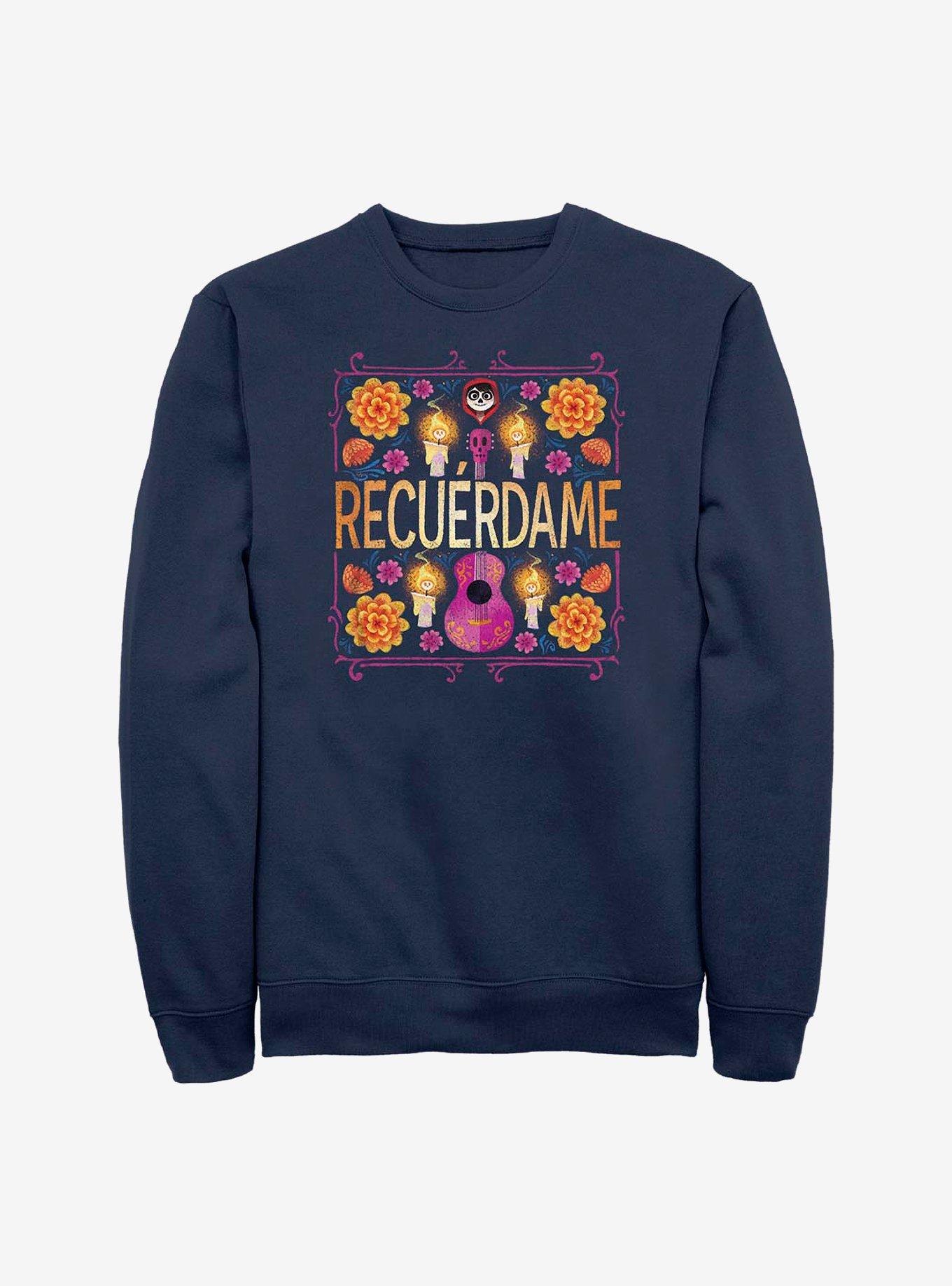Disney Pixar Coco Recuerdame Crew Sweatshirt
