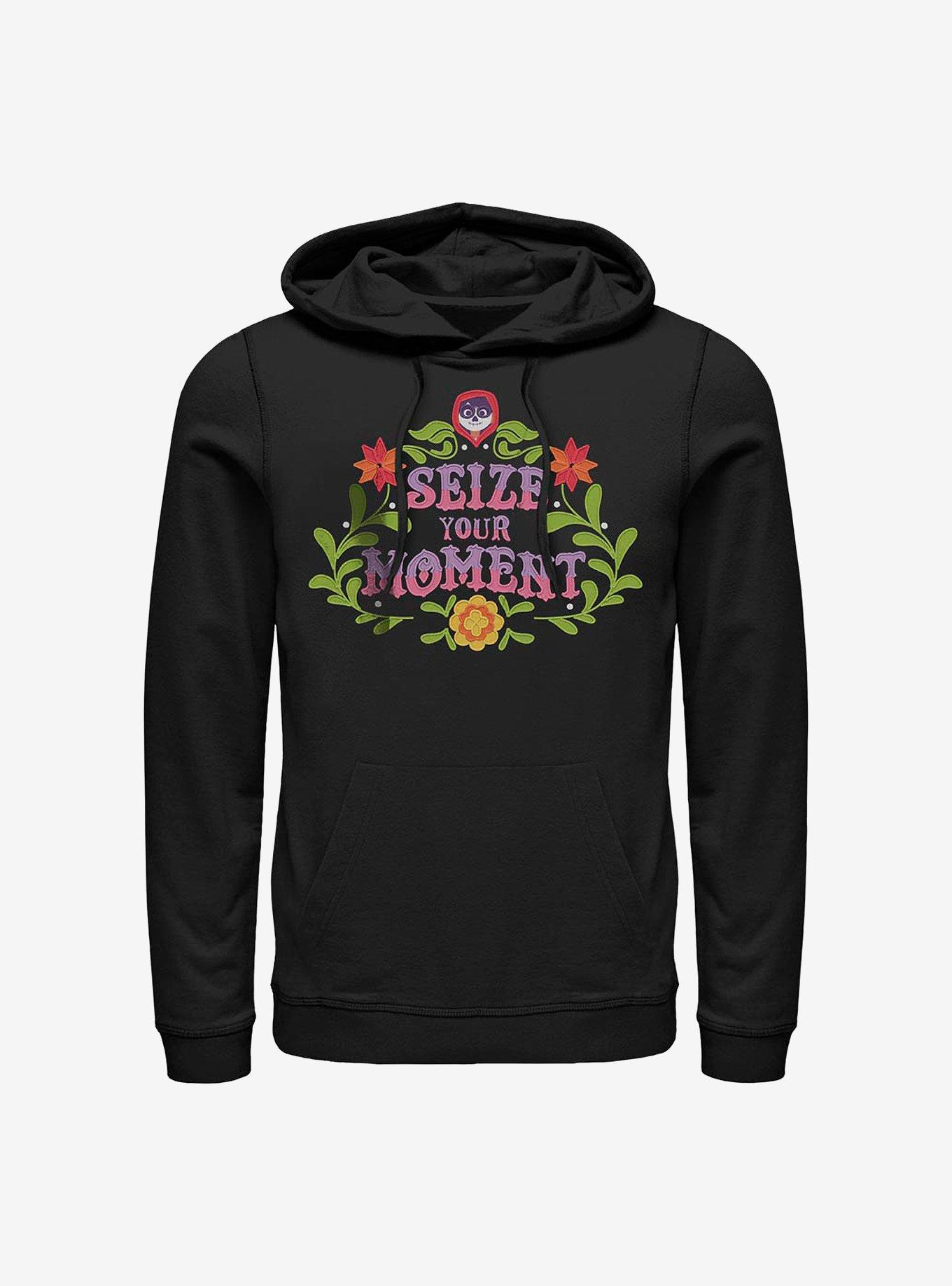 Disney Pixar Coco Seize Your Moment Emblem Hoodie, BLACK, hi-res