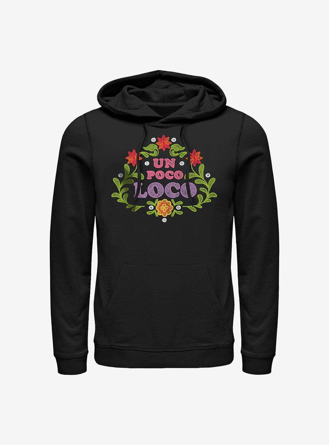 Disney Pixar Coco Un Poco Loco Floral Emblem Hoodie