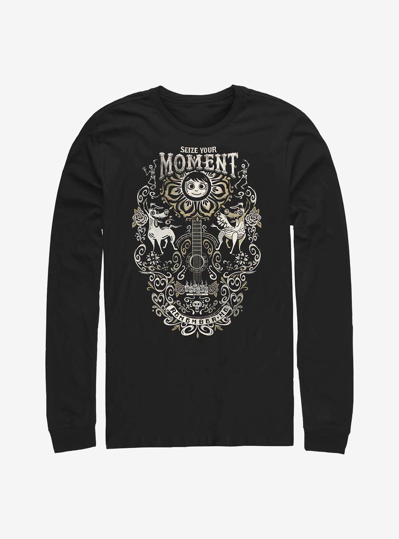 Disney Pixar Coco Seize Your Moment Remember Me Long-Sleeve T-Shirt, BLACK, hi-res