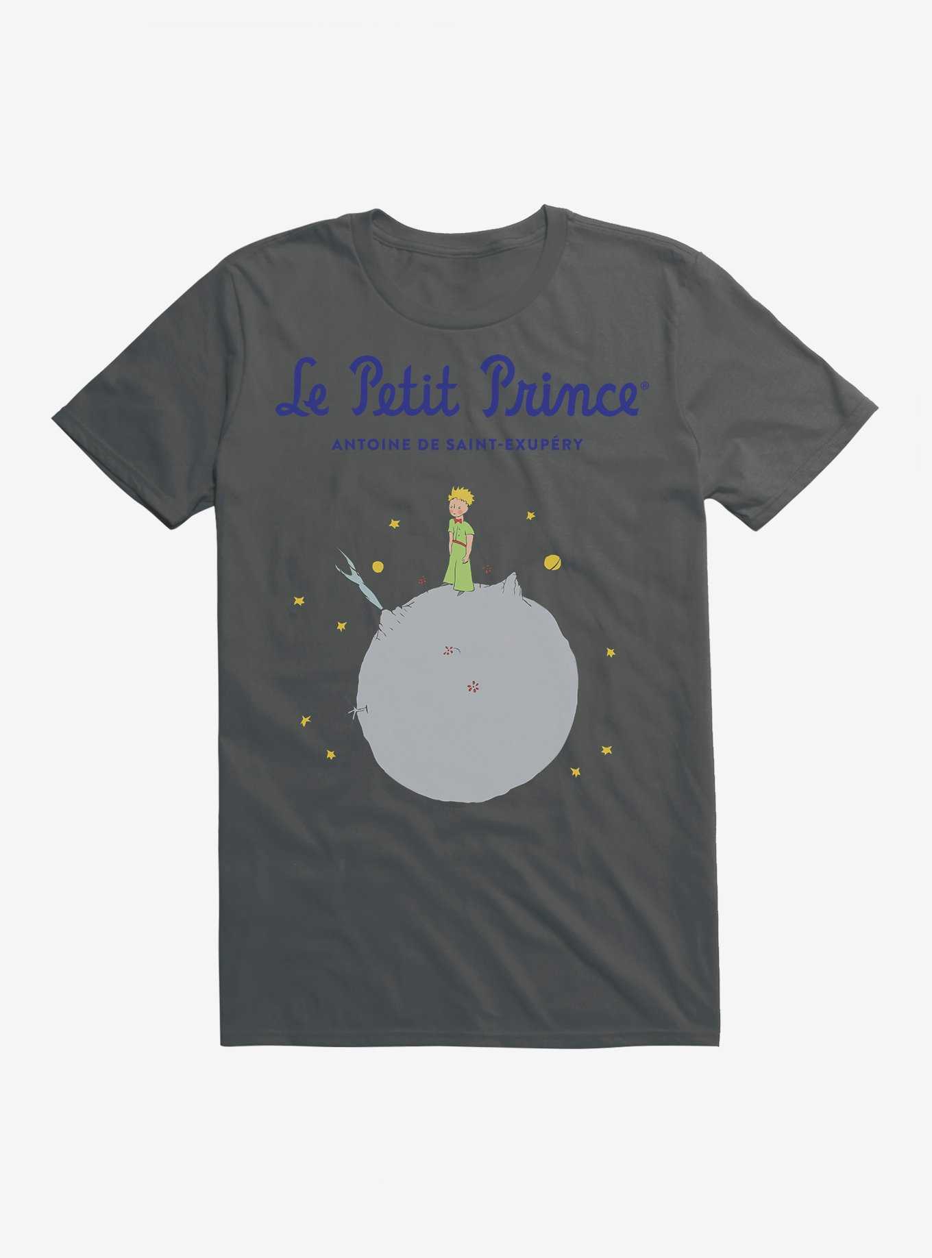 The Little Prince French Book Cover T-Shirt, CHARCOAL, hi-res