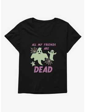 Halloween All My Friends Are Dead Ghosts Plus Size T-Shirt, , hi-res
