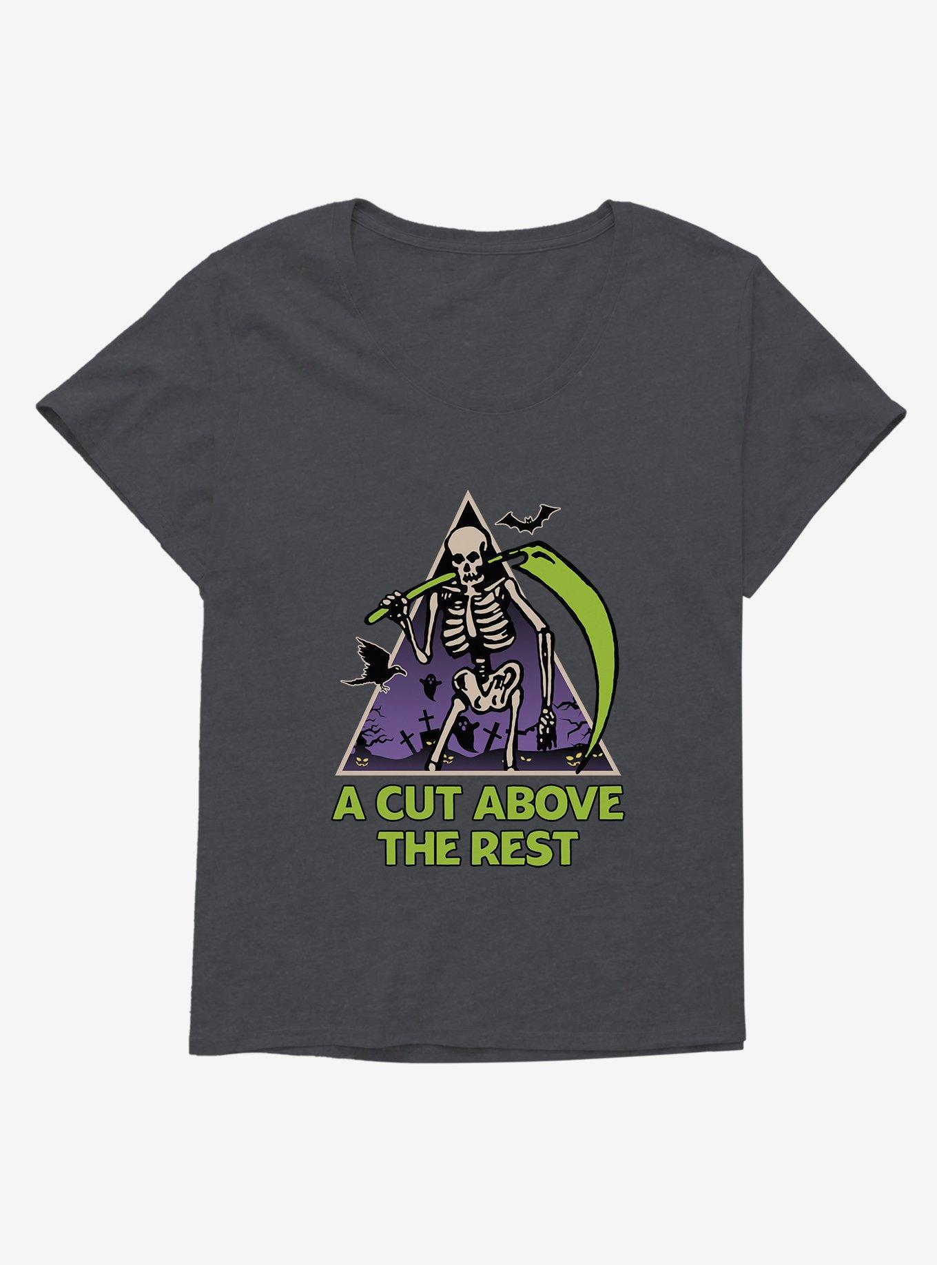 Halloween Cut Above The Rest Plus Size T-Shirt, CHARCOAL HEATHER, hi-res