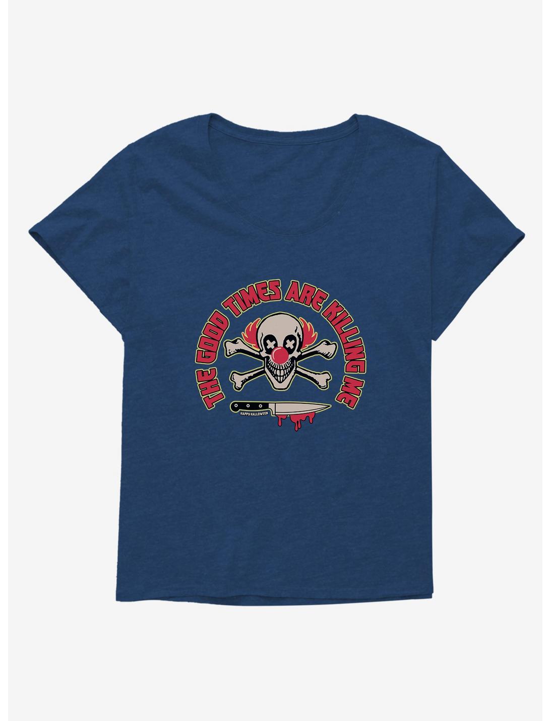 Halloween Good Times Are Killing Me Plus Size T-Shirt, ATHLETIC NAVY, hi-res