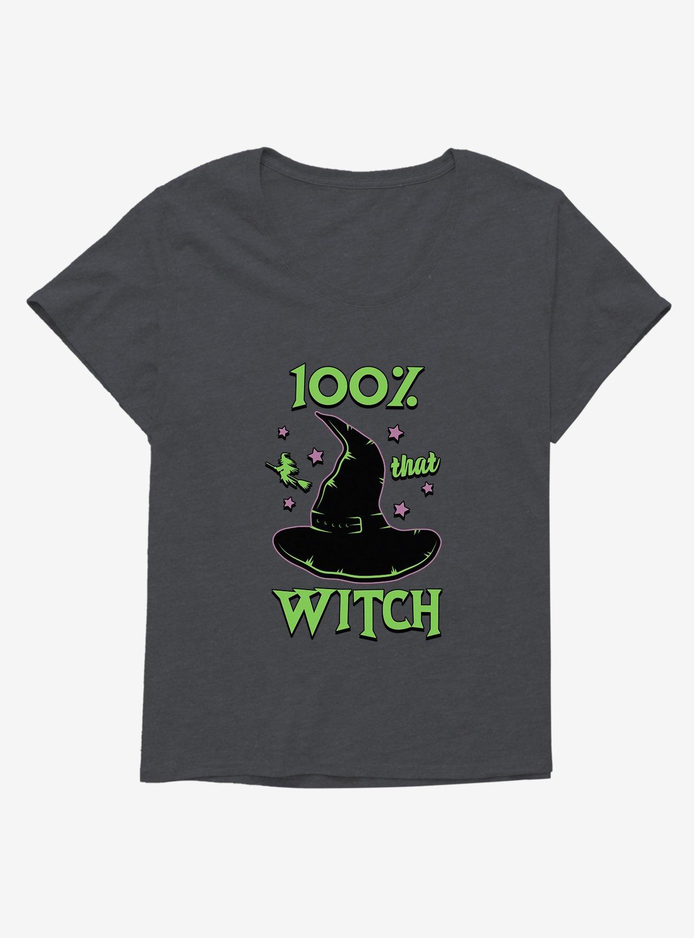 Halloween 100% That Witch Plus Size T-Shirt, CHARCOAL HEATHER, hi-res