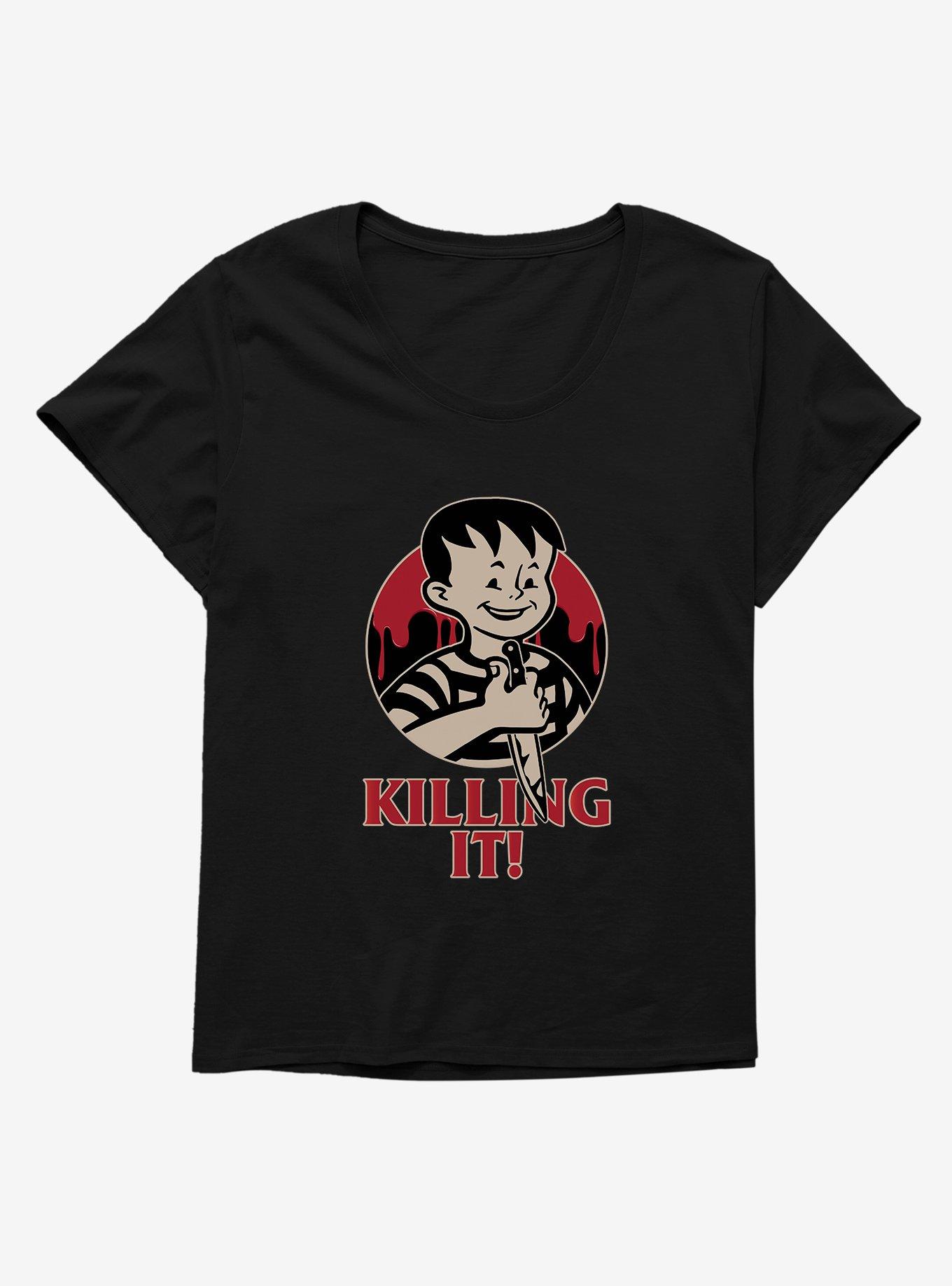 Halloween Killing It! Plus Size T-Shirt, BLACK, hi-res
