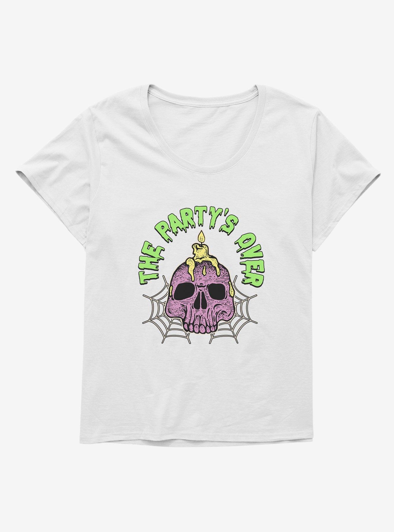 Halloween Party'S Over Plus Size T-Shirt, WHITE, hi-res