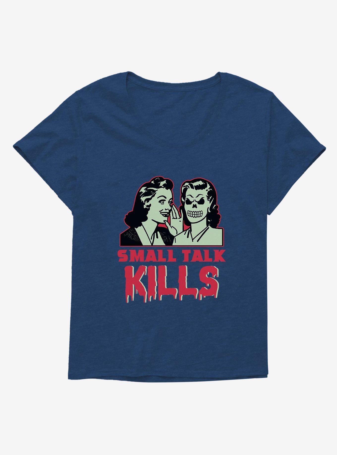 Halloween Small Talk Kills Plus Size T-Shirt, ATHLETIC NAVY, hi-res