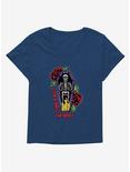 Halloween Smell The Roses Plus Size T-Shirt, ATHLETIC NAVY, hi-res