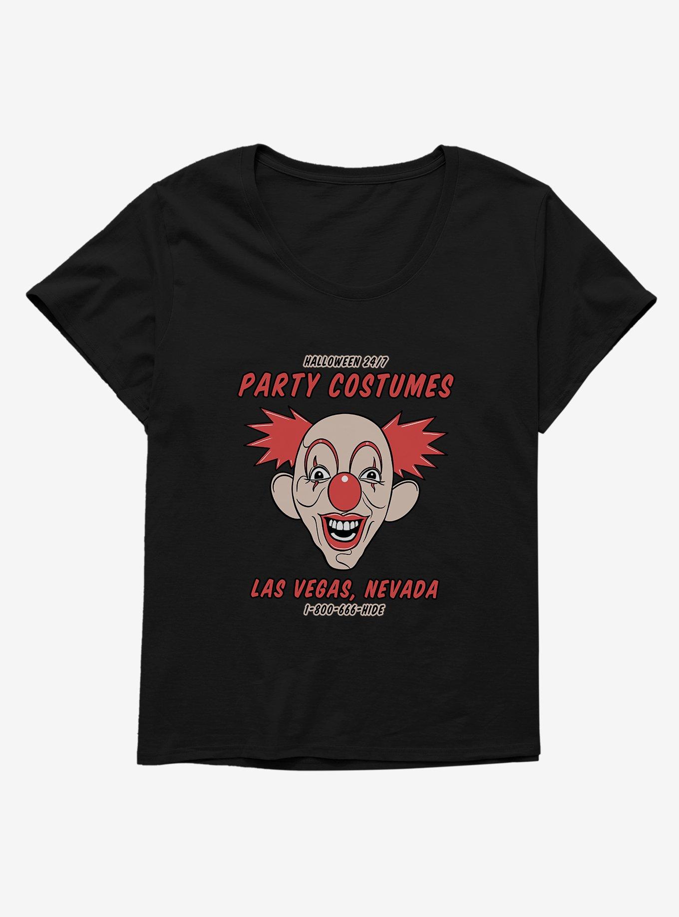 Halloween Vegas Party Costumes Clown Plus Size T-Shirt, BLACK, hi-res