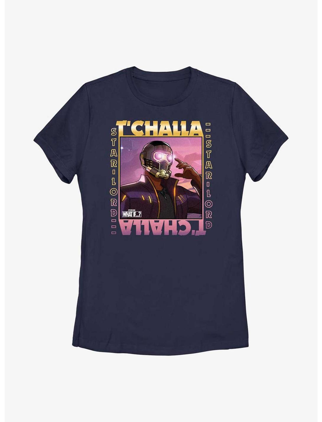 Marvel What If...? T'Challa Star-Lord Womens T-Shirt, NAVY, hi-res