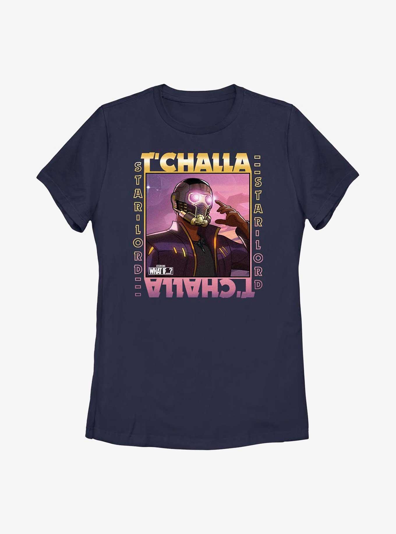 Marvel What If...? T'Challa Star-Lord Womens T-Shirt, NAVY, hi-res