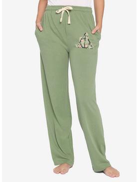 Harry Potter Deathly Hallows Floral Army Green Pajama Pants, , hi-res