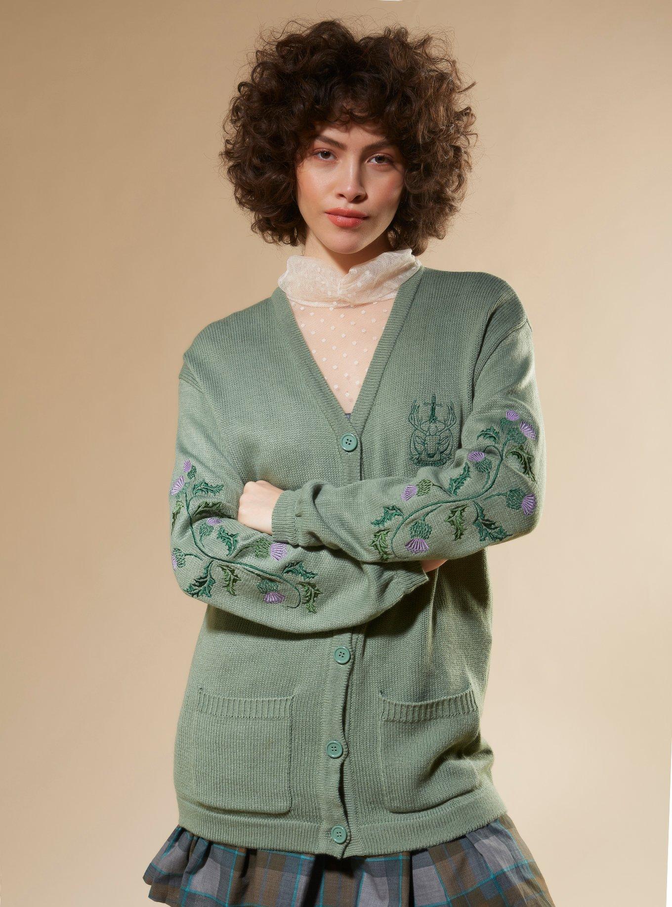 Outlander Thistle Sleeve Cardigan, MULTI, hi-res