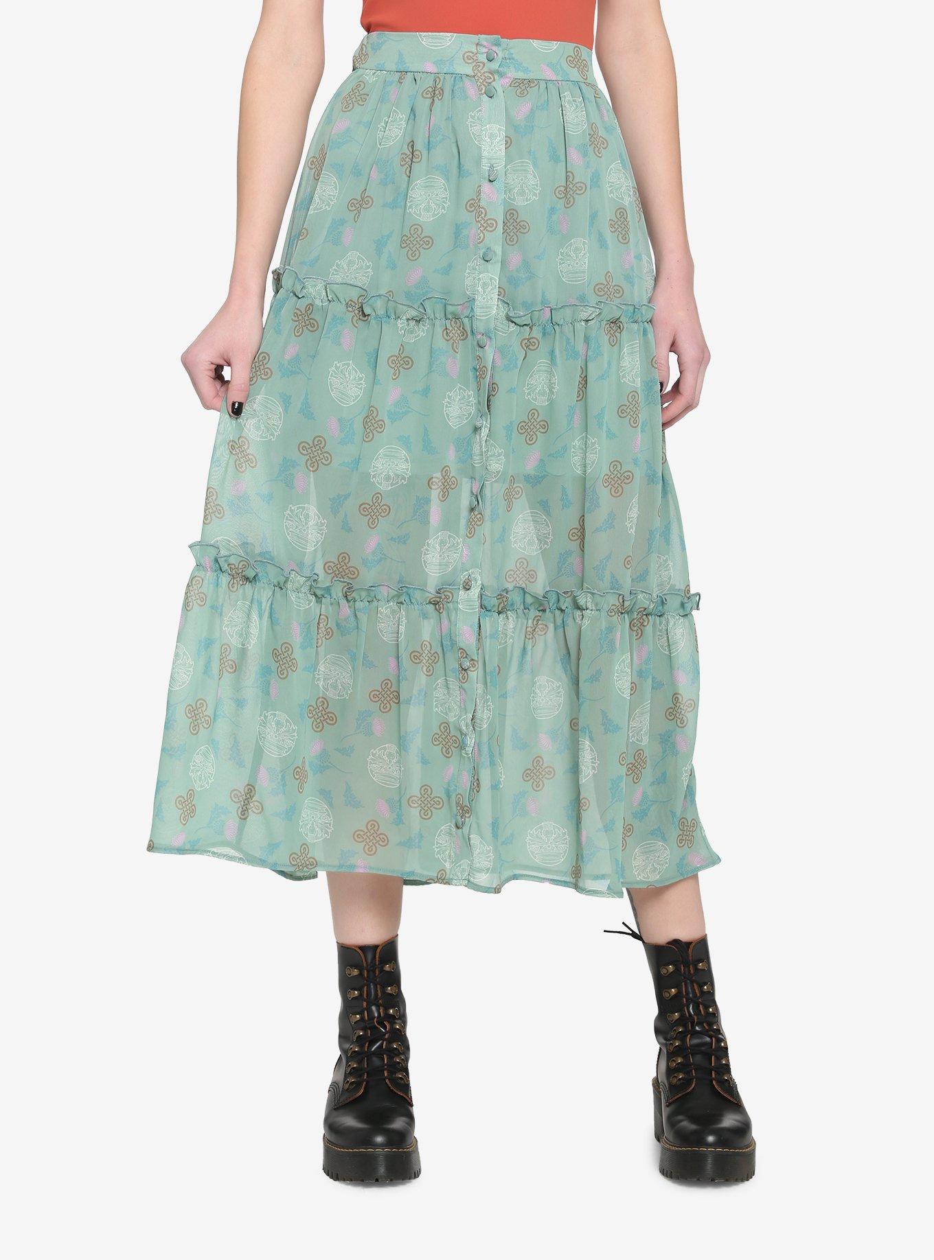Outlander Tiered Midi Skirt, MULTI, hi-res
