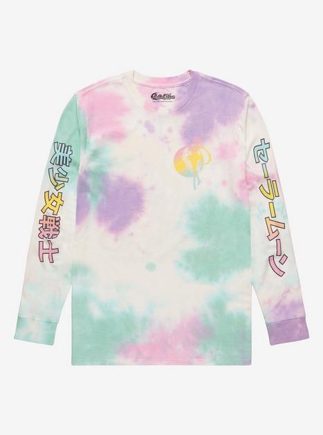 Sailor Moon Katakana Tie-Dye Long Sleeve T-Shirt - BoxLunch Exclusive ...