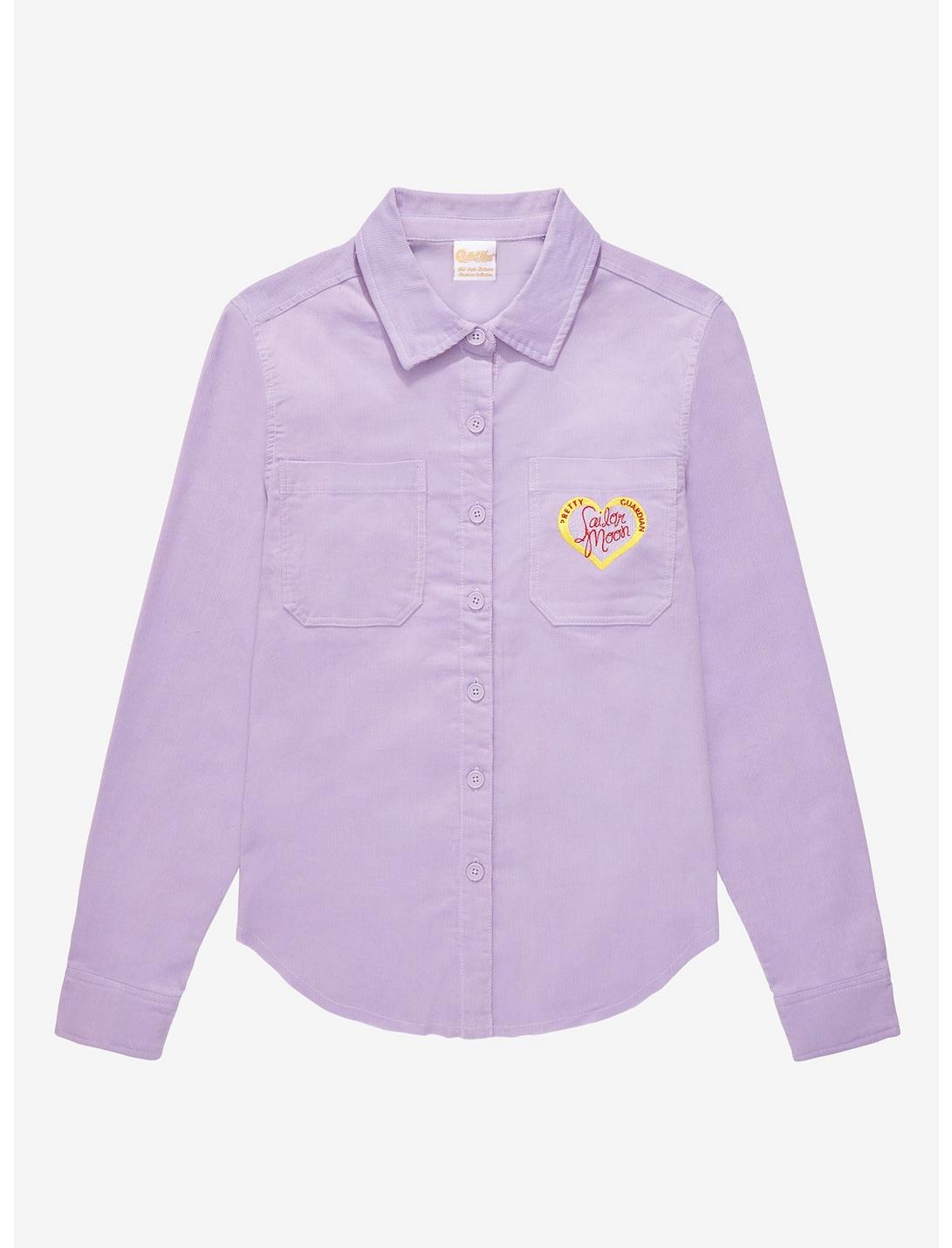 Pretty Guardian Sailor Moon Neo Queen Serenity & King Endymion Women’s Corduroy Overshirt - BoxLunch Exclusive, LILAC, hi-res