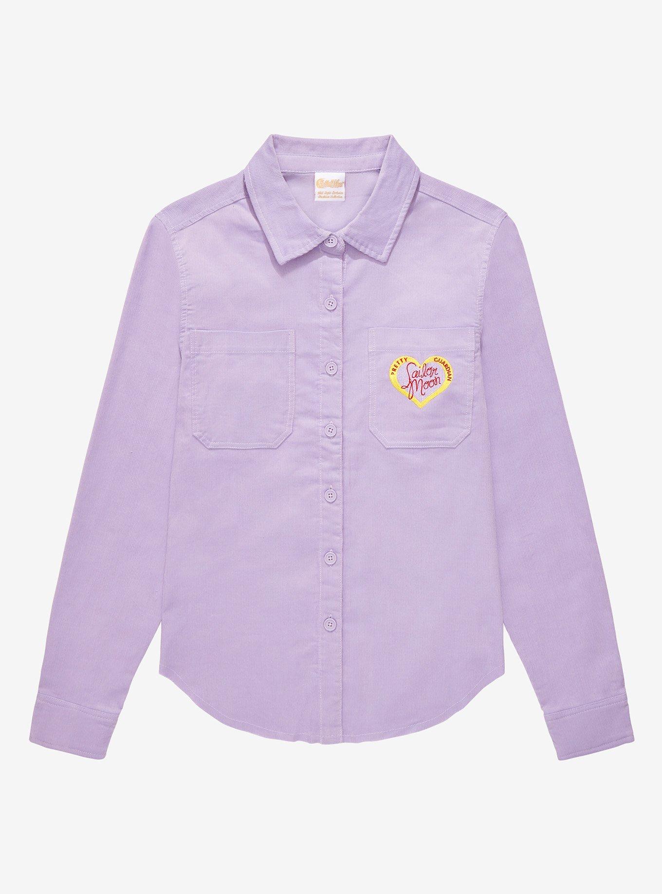 Pretty Guardian Sailor Moon Neo Queen Serenity & King Endymion Women’s Corduroy Overshirt - BoxLunch Exclusive, LILAC, hi-res