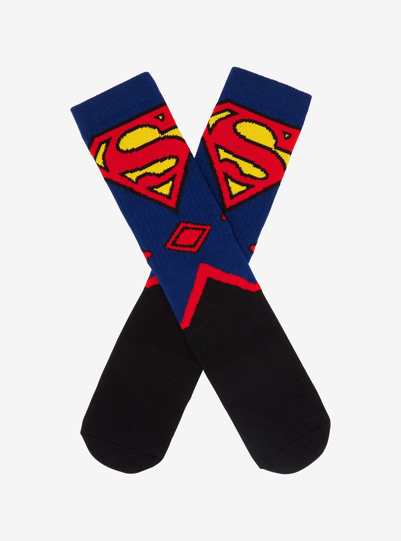 DC Comics Superman Suit Crew Socks, , hi-res