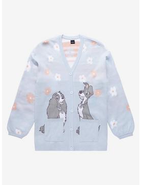 Disney Lady and the Tramp Tonal Portrait Women’s Cardigan - BoxLunch Exclusive, , hi-res