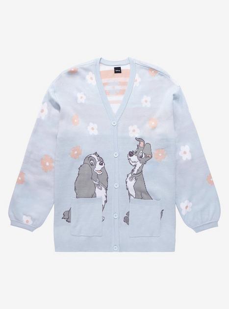 Disney Lady and the Tramp Tonal Portrait Women's Cardigan