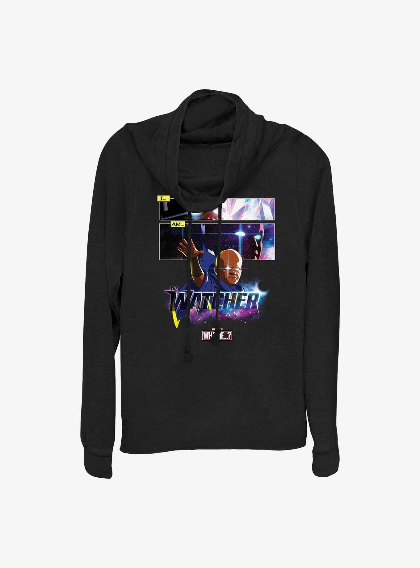 Marvel What If...? I Am The Watcher Panels Cowlneck Long-Sleeve Girls Top, , hi-res
