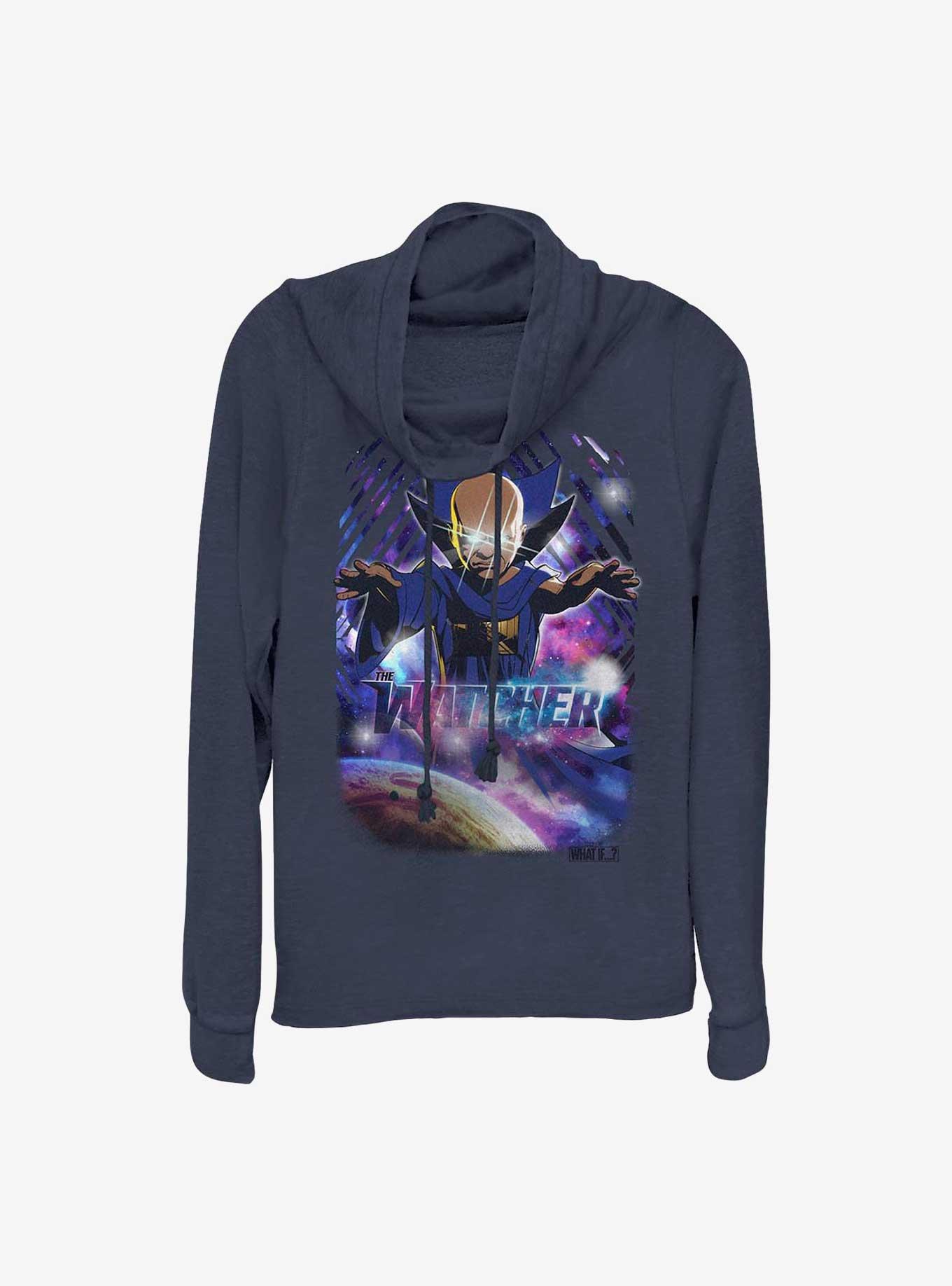 Marvel What If...? The Watcher Never Sleeps Cowlneck Long-Sleeve Girls Top, , hi-res