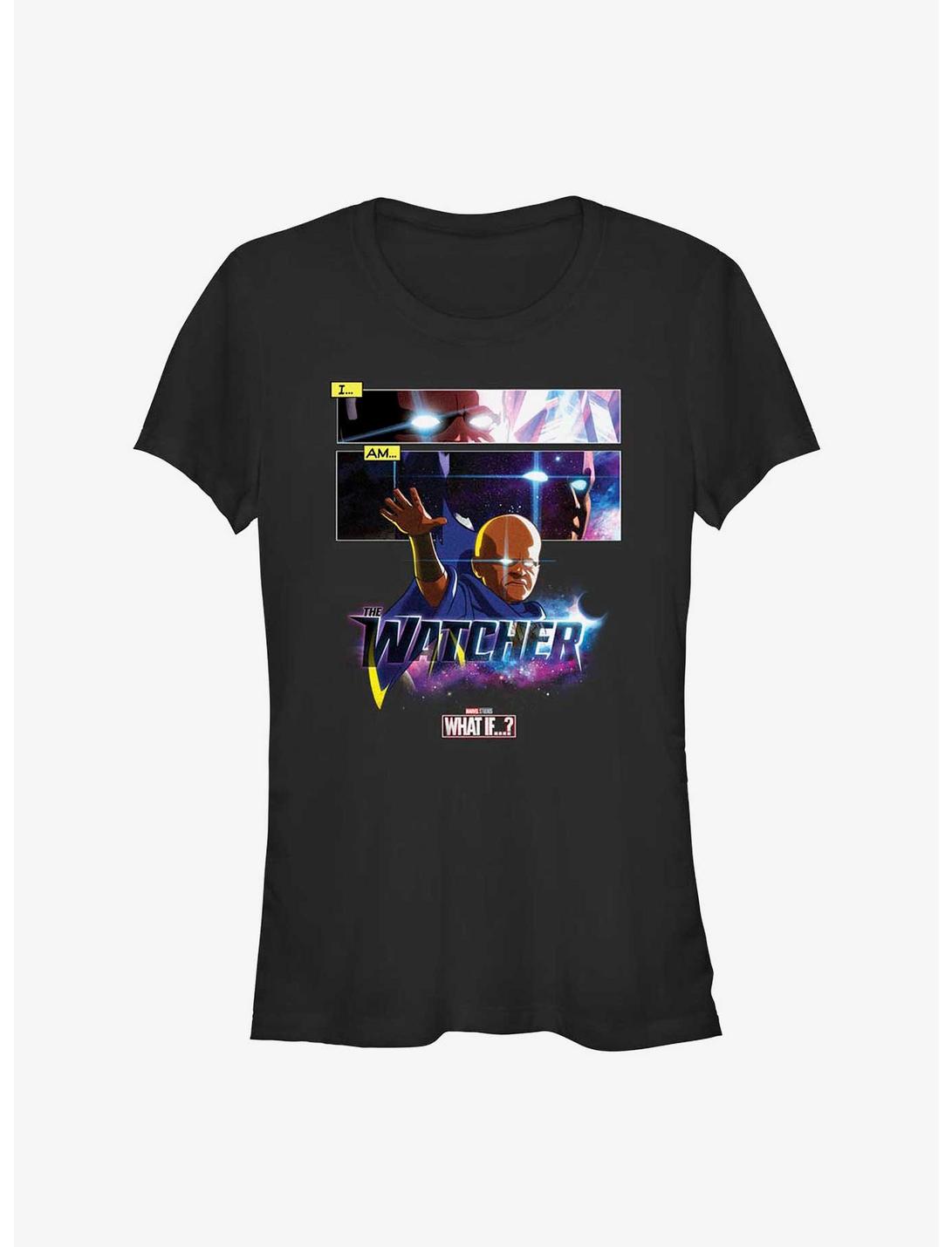 Marvel What If...? I Am The Watcher Panels Girls T-Shirt, BLACK, hi-res