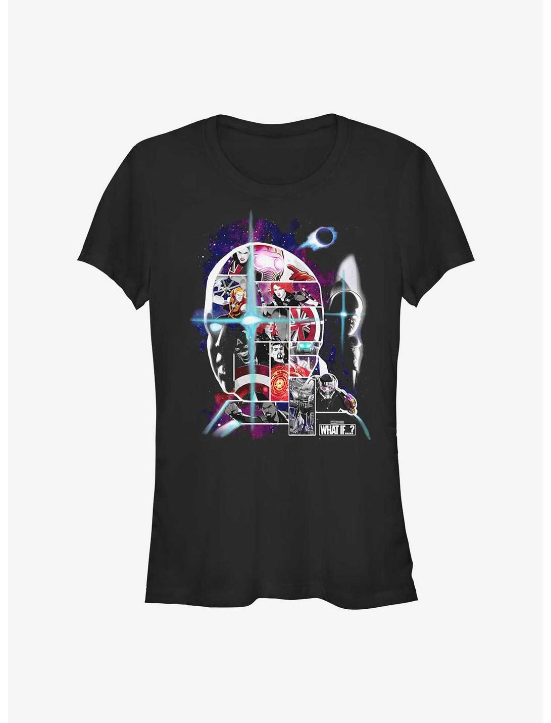 Marvel What If...? The Watcher Face Fill Girls T-Shirt, BLACK, hi-res