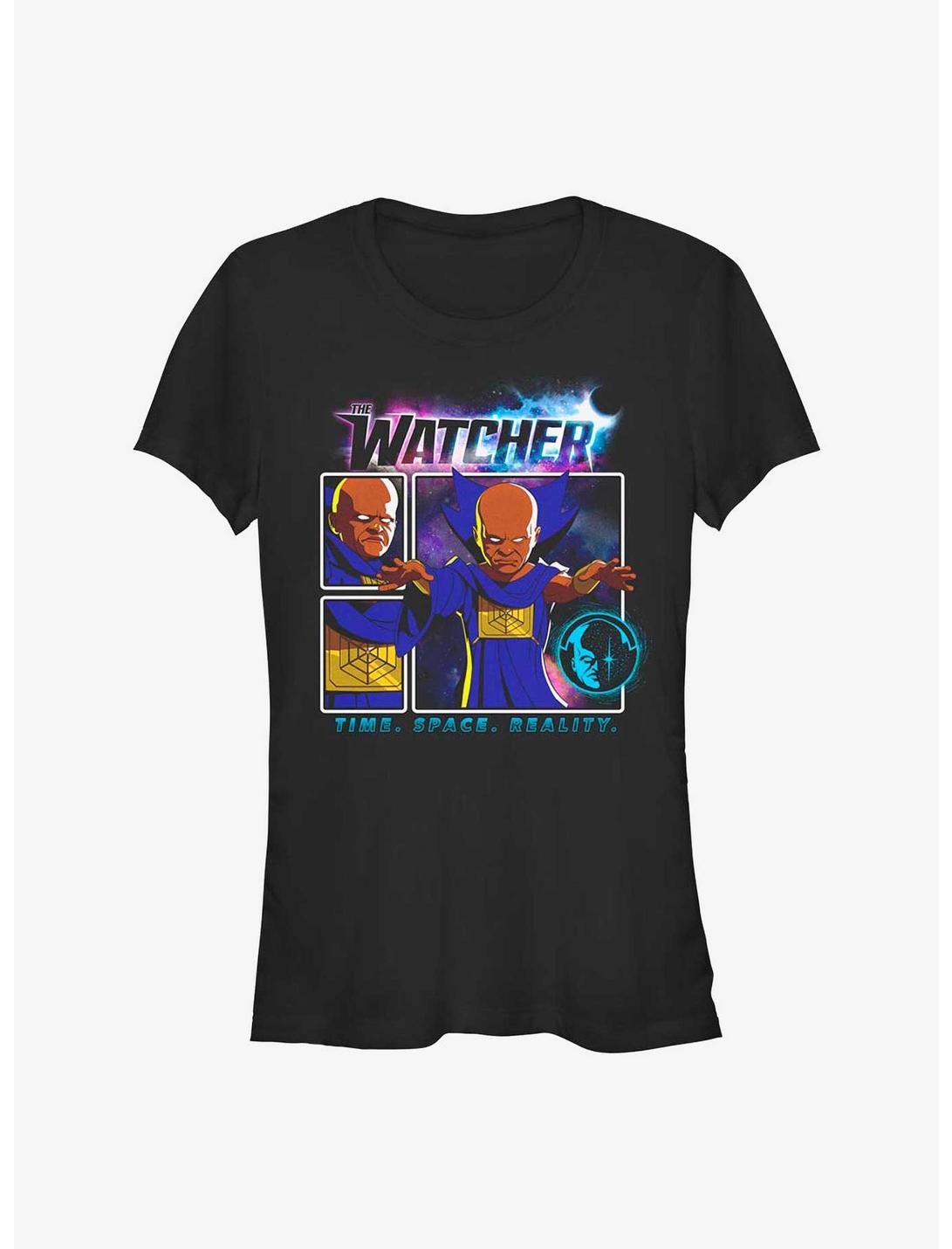 Marvel What If...? The Watcher TIme Space Reality Girls T-Shirt, BLACK, hi-res