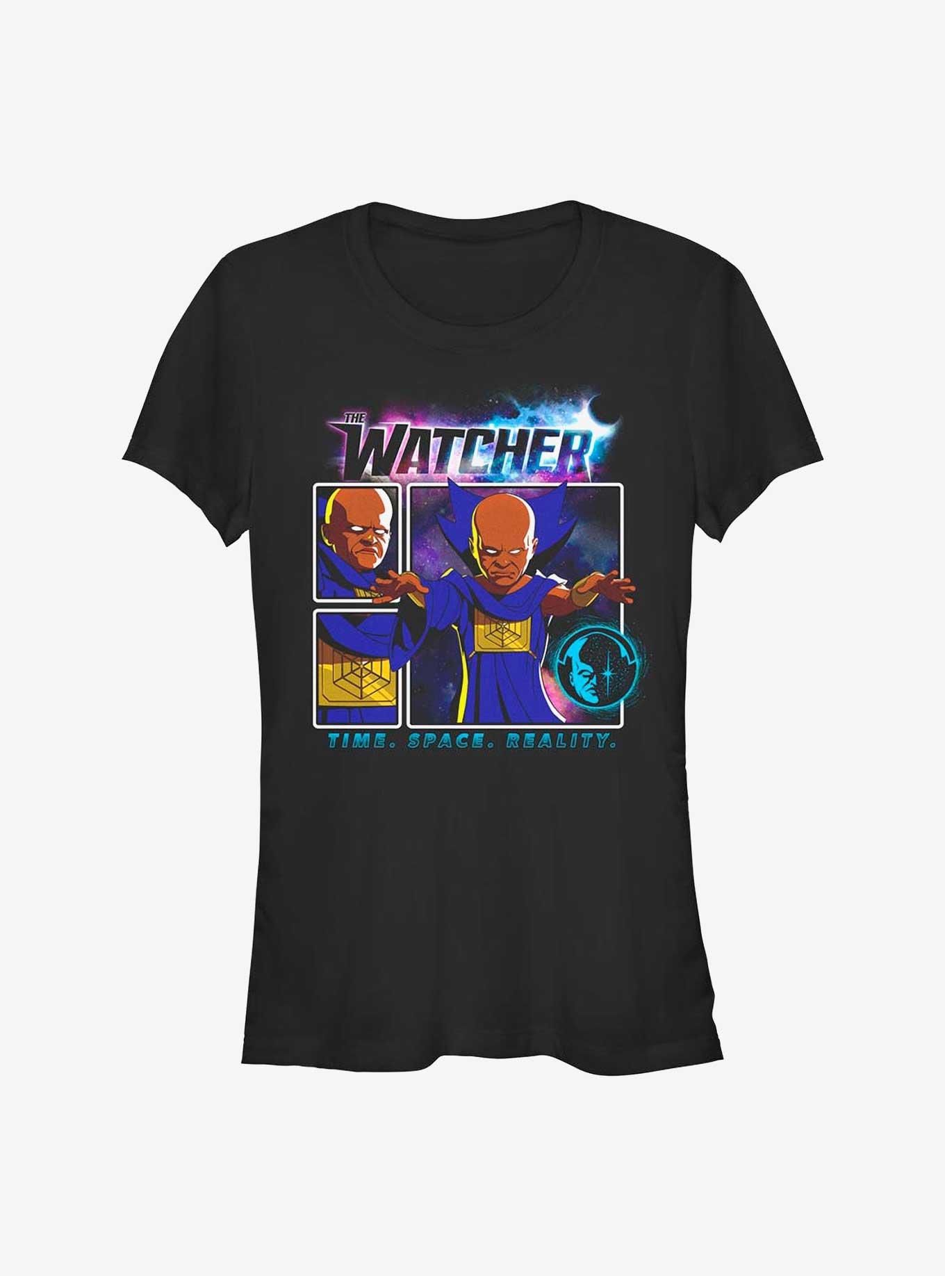 Marvel What If...? The Watcher TIme Space Reality Girls T-Shirt, BLACK, hi-res