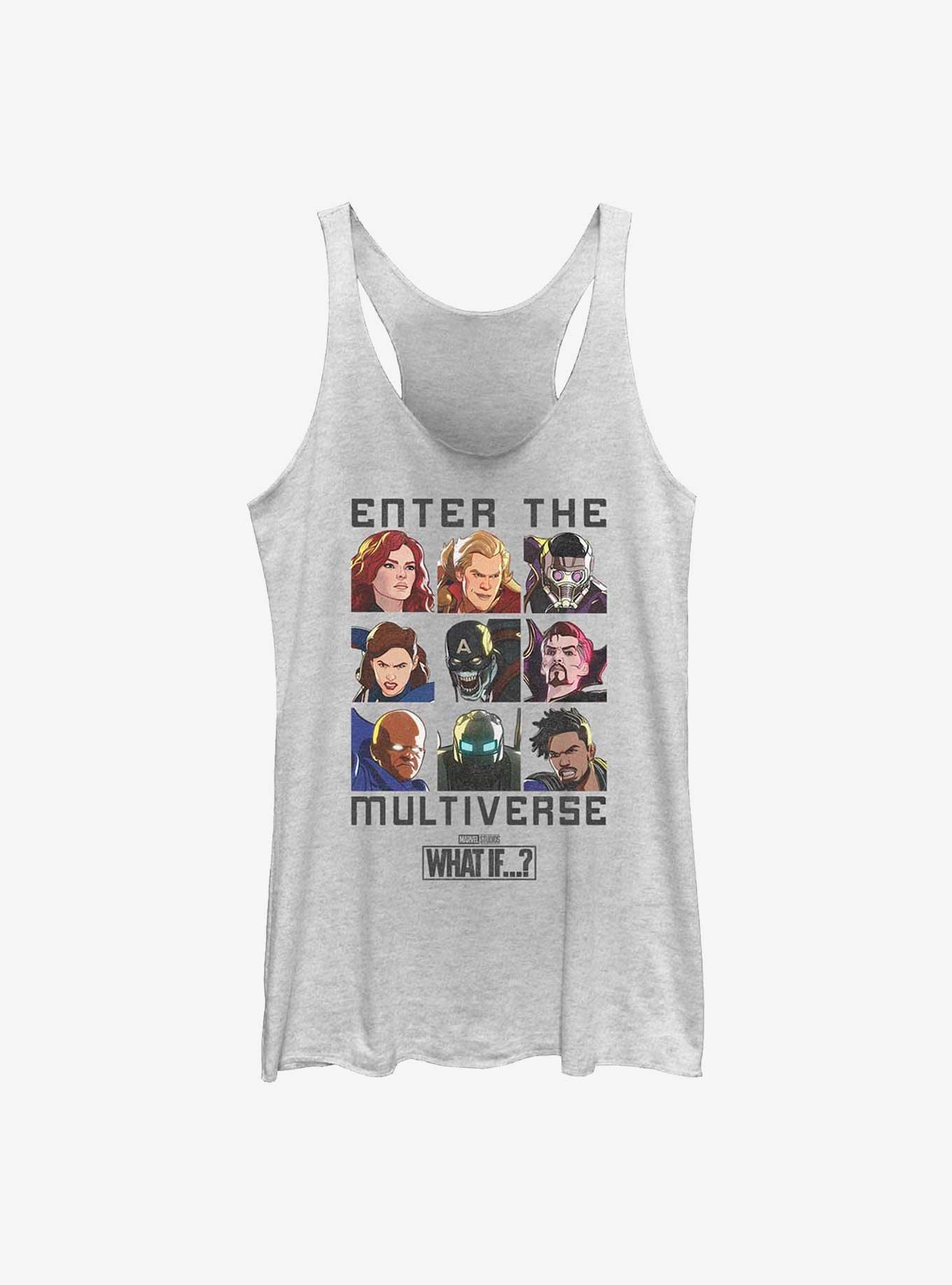 Marvel What If...? Enter The Multiverse Girls Tank, WHITE HTR, hi-res