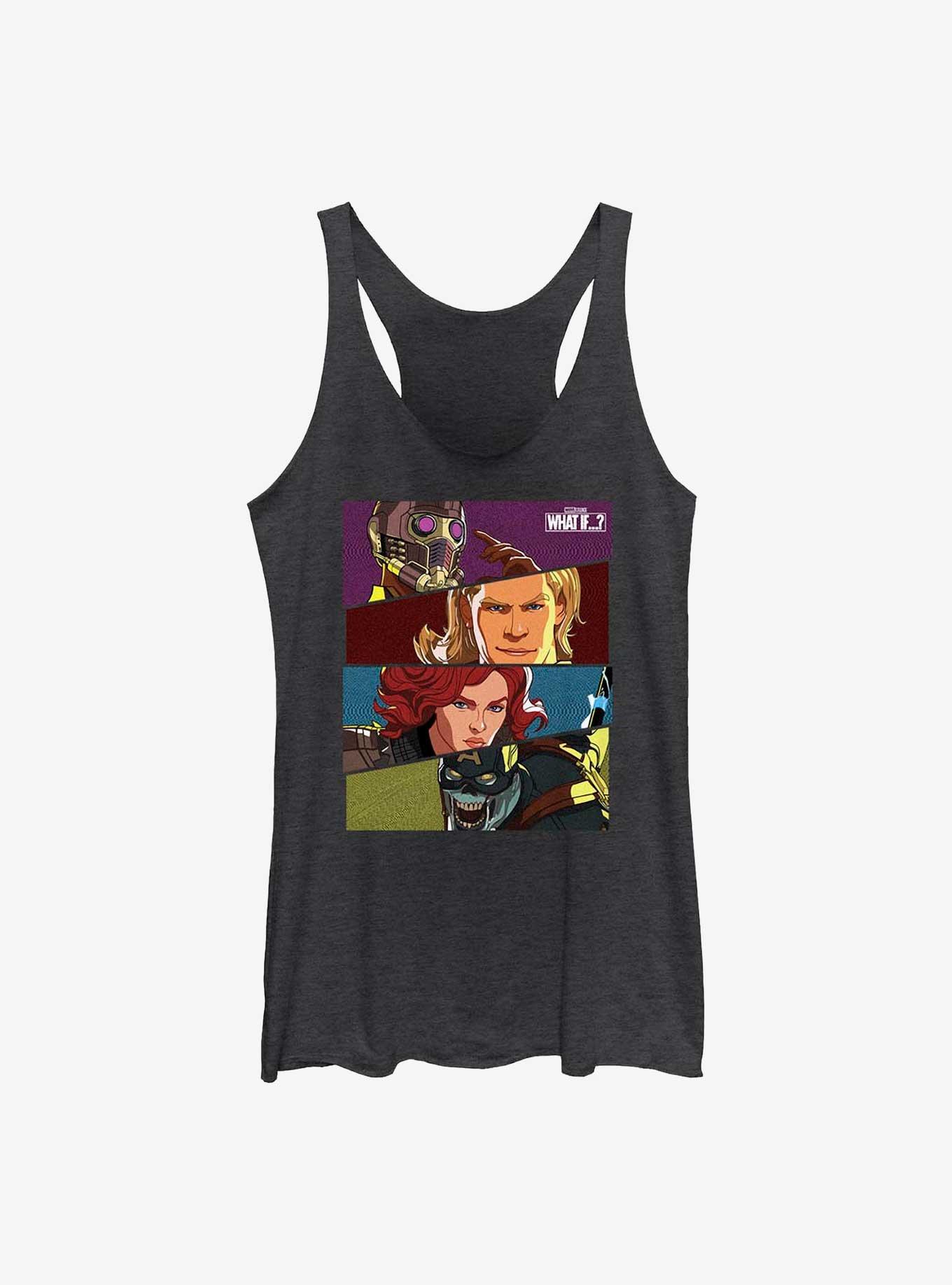 Marvel What If...? Hero Boxes Girls Tank, BLK HTR, hi-res