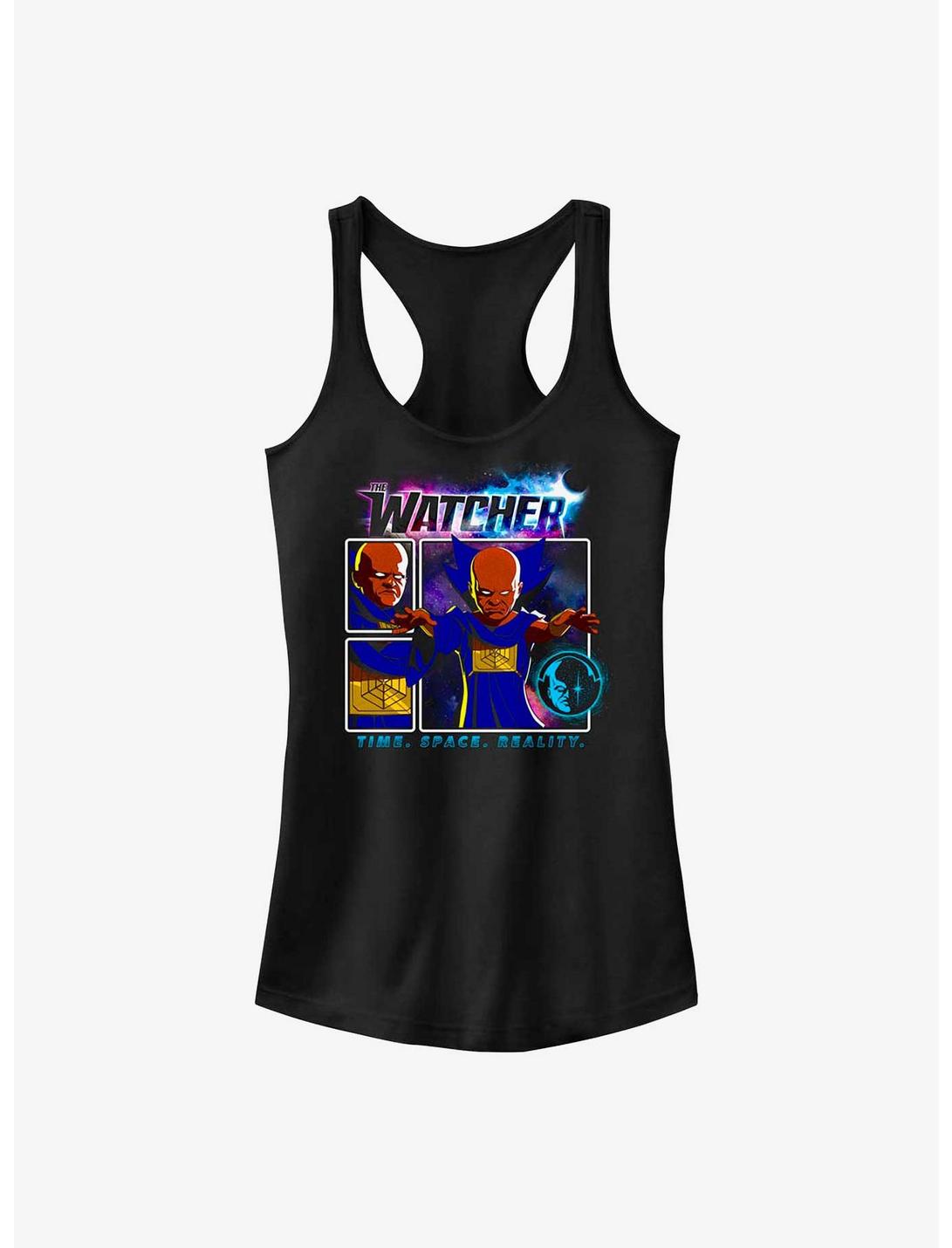 Marvel What If...? The Watcher TIme Space Reality Girls Tank, BLACK, hi-res