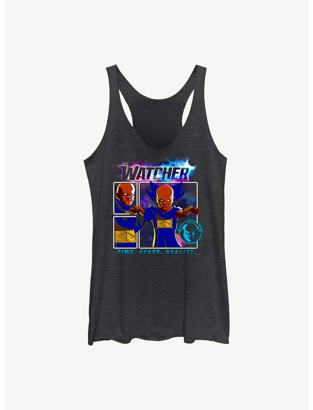 Marvel What If...? The Watcher TIme Space Reality Girls Tank, BLK HTR, hi-res