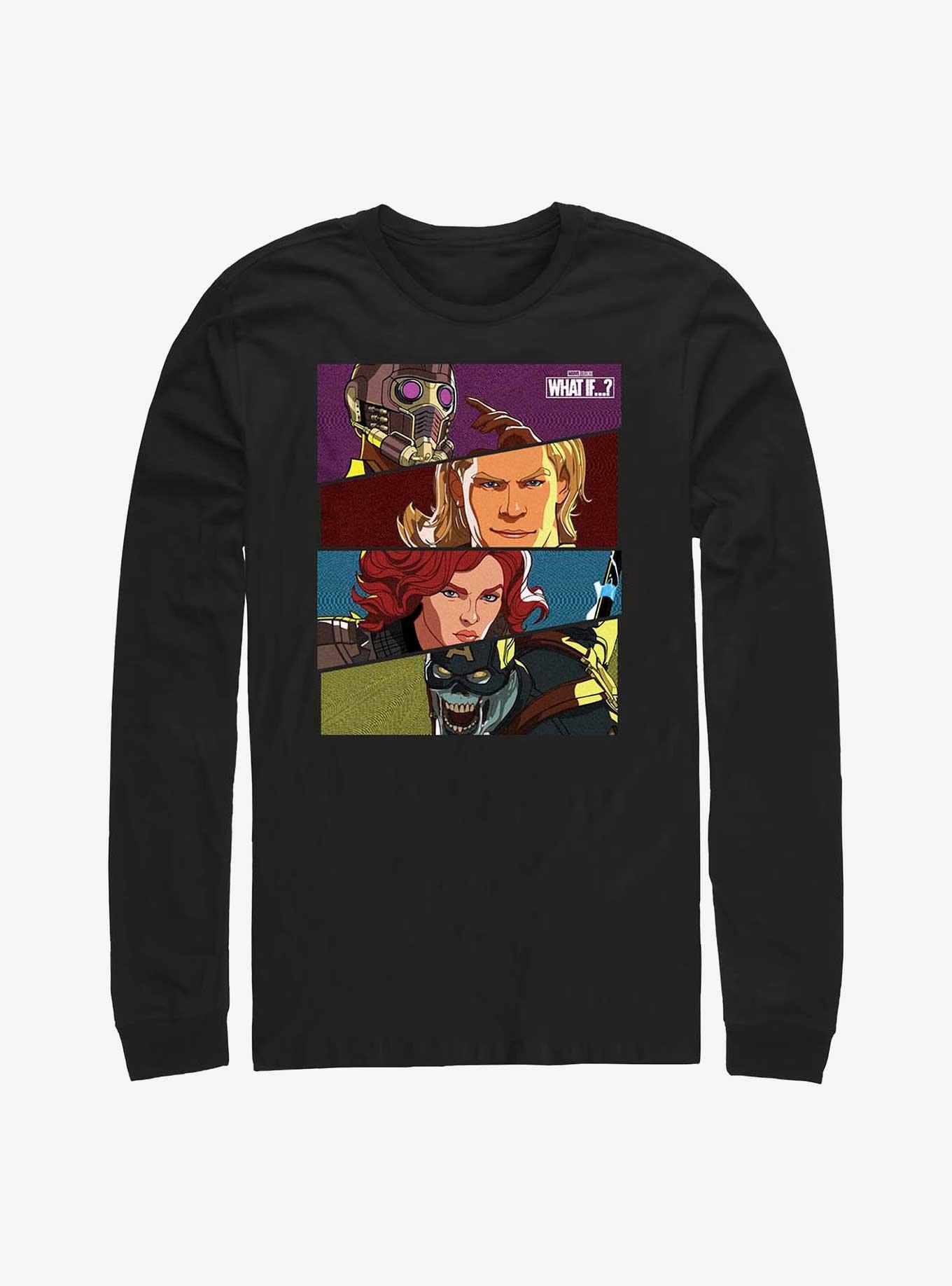 Marvel What If...? Hero Boxes Long-Sleeve T-Shirt, BLACK, hi-res